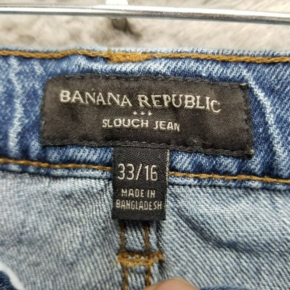 Banana Republic Jeans Womens 33 Medium Wash Stretch High Rise Shaping Slouch - Picture 4 of 14